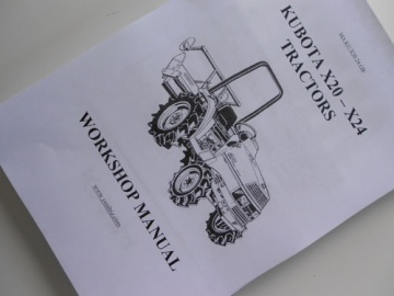 Werkplaats handleiding Kubota in het Engels - Kubota : X20, X24
