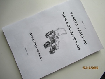 Werkplaats handleiding Kubota in het Engels - Kubota : B1830
