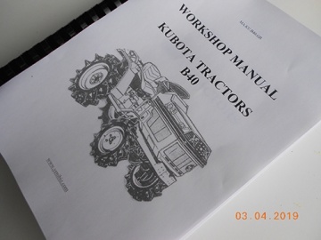 Werkplaats handleiding Kubota in het Engels - Kubota : B40
