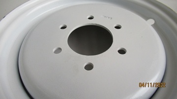 Velg 12'' 6 gaten- wit  D=80mm - I=120mm