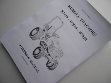 Werkplaats handleiding Kubota in het engels - Kubota : B7410, B7510, B7610
