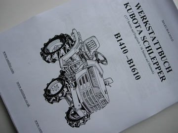 Kubota B1410 - B1610 - 277 pagina's in het Engels en 36 pagina's in het Duits