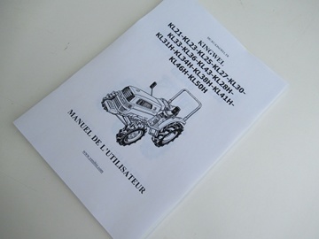 Handleiding Kubota in het Frans - Kubota : KINGWELL, KL, KL21, KL23, KL25
