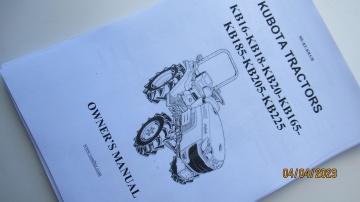 Handleiding Kubota in het Engels - Kubota : KB
