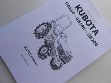 Handleiding Kubota in het Nederlands - Kubota : GB160, GB180, GB200
