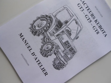 Werkplaats handleiding Kubota in het Frans - Kubota : GT3, GT5, GT8
