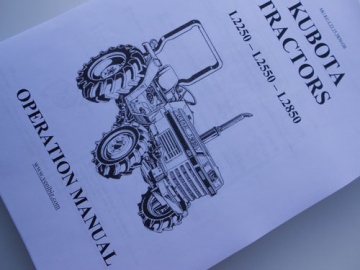 Handleiding Kubota in het Engels - Kubota : L2250, L2550, L2850
