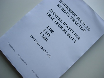 Tweetalig FR/GB - Kubota L185-245-2201